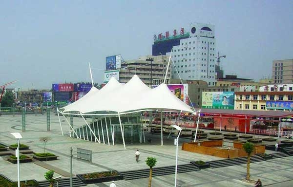 浙江国际影视中心网球场膜结构(图1)